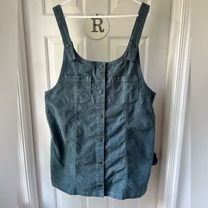 NWT American Eagle Corduroy Pinafore Dress | Blue | XXL